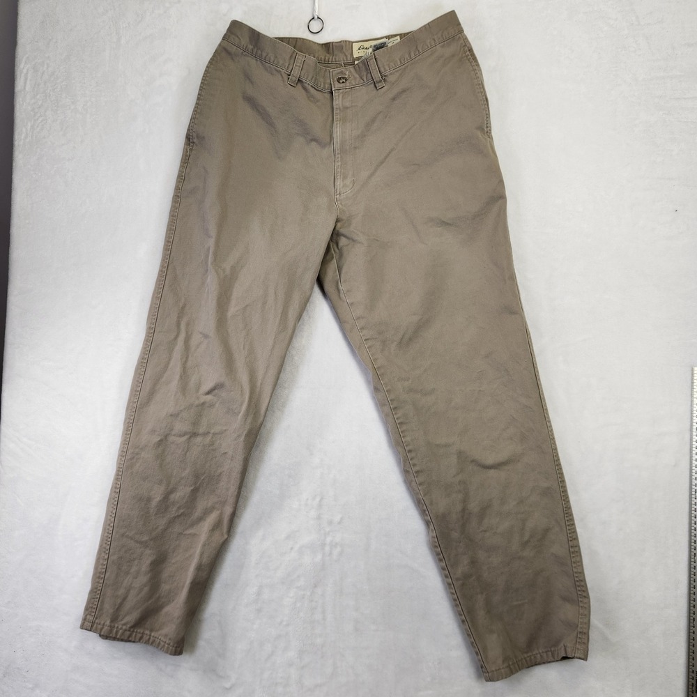 Eddie Bauer Mens Classic Fit‎ Chinos Khaki Straight Leg Pants Size 36x30